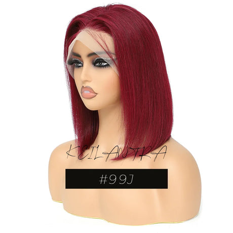 Lime Green Bob Lace Front Wigs Human Hair Wigs Glueless Short Bob Wigs Straight 13X4 Colored Lace Frontal Wigs Rose Neon