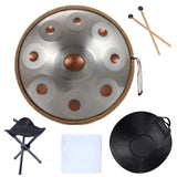 Handpan 18 Inch Pantam 9 Notes G Minor 440HZ Glucophone Steel Tongue Drum Hand pan Yoga Meditation Beginner Musical Instruments