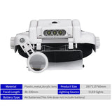 LED Headband Magnifier Hands Free Magnifying Glasses For  Jewelry Loupe Watch Electronic Repair 1.5x2x2.5x3x3.5x8x Lens Loupe