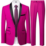 Men's British Style Slim Suit 3 Piece Set Jacket Vest Pants / Male Business Gentleman High End Custom Dress Blazers Coat  S-6XL