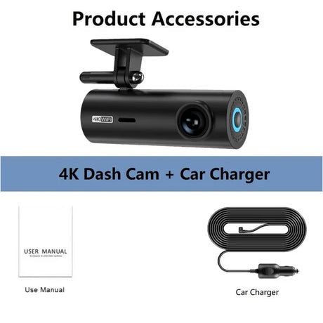 NMHJIE 4K Dash Cam WiFi UHD 3840*2160P Car DVR For Car Surveillance Cameras Video Recorders Dashcam 24H Parking Monitor