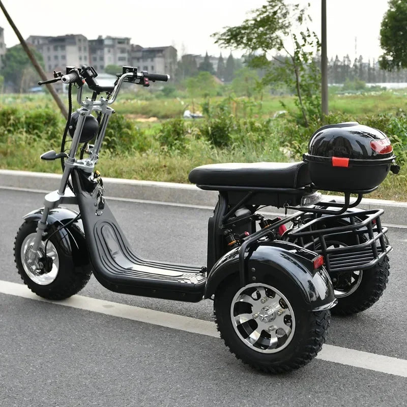 China 3wheel Three speed regulation Charge Power Mobility Scooter three wheel electric bike tricycle adult motorcycle