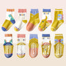 5 Pairs Children's Socks Cotton Non-slip Socks Floor Socks Cartoon Flowers Baby Socks Toddler Boy Girl Socks Kids Socks 0-12 Ys