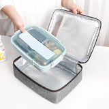 Square Fashion Thermal Lunch Bag Portable Leak Proof Picnic Food Carrier Insulated Cooler Bento Box Bags for Adults Children