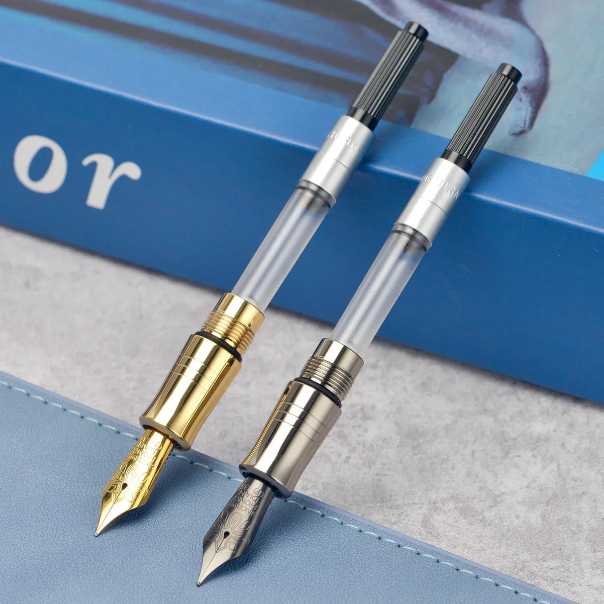 Hongdian N11 Fountain Pen EF/F Nib with Converter, Polygonal Aluminum Alloy Writing Gift Pen Set