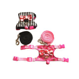 Adjustable Small Pet Stripe Harness Leash Vest Chest Straps With Bell For Squirrel Lead Walking Ferret Rope Collar Mouse Hamster