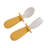 Solid Color Baby Gadget Tableware Set Children Utensil Stainless Steel Infant Food Feeding Spoon Fork Toddler Dinnerware Cutlery