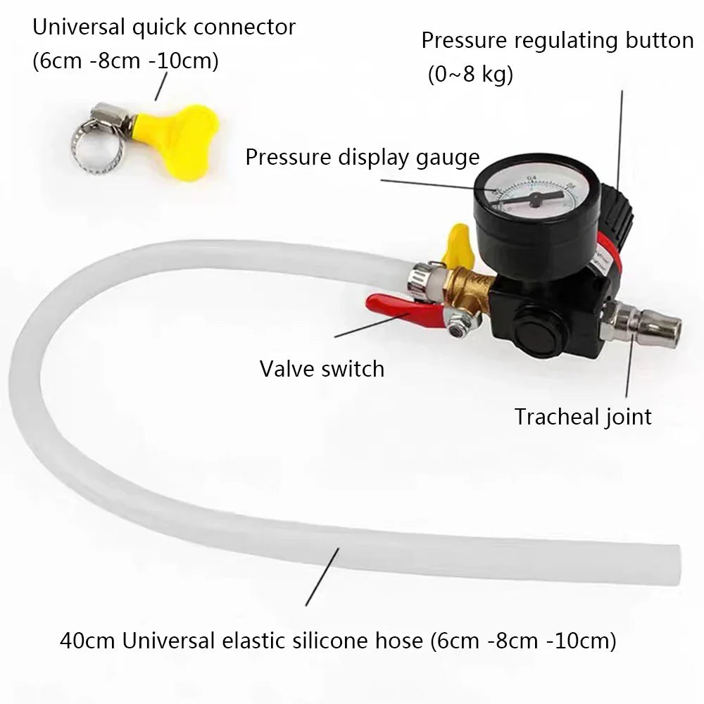 Universal Car Cooling System Water Tank Leakage Detector Radiator Pressure Tester Gauge Automotive Inspection Tools