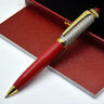 MOM CT R De Series Luxury Ballpoint Pens Green Blue Red Barrel Silver Diagonal Grain Writing Stationery  Office Supplies