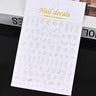 3D Gold Sun/Moon/Star Bronzing Nail Art Sticker 8*10cm Laser Star Moon Design Nail Decal Gold Silver Self-Adhesive Slider &*&