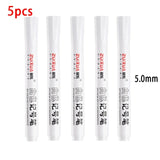 5 Pack White Comics Waterproof Marker Tire Marker Permanent Marker Painting Supplies Stationery Office Supplies