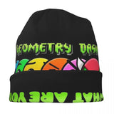 Geometric Dash Video Game App Fun Games Bonnet Hats Cool Outdoor Geometry Dash Skullies Beanies Hat Thermal Elastic Cap