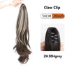 Ombre Color Straight Claw Clip On Ponytail Hair Extension Synthetic Ponytail Extension Hair For Women Pony Tail Hair Hairpiece