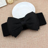 Women Bowknot Cummerbunds 1PCS Elastic Bow Wide Stretch Bukle Waistband Belt Fashion Girl Dress Accessories Waist Belts