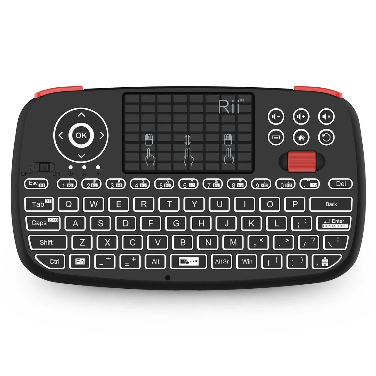 Rii i4 Mini BT Wireless Keyboard With Touchpad 2.4GHz Backlit Mouse Remote Control For Windows Android TV Box Smart TV