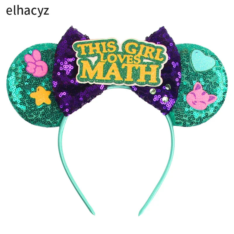 10Pcs/Lot New Colors Mouse Ears Headband Women Festival Party Cosplay Hairband Girls Gift Kids DIY Hair Accessories Wholesale