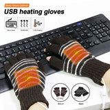 USB Heated Motorcycle Gloves Winter Thermal Hand Warmer Electric Heating Glove For Indoor Office Bike Cycling Glove Safety 5V