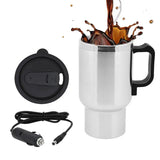 450ml Electric Coffee Mug Cup thermal Car Heating Cup 12V Travel Heating Stainless Steel Coffee Cup Car Electrical Appliances