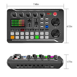 F998 Sound Card Live Cards Computer PC Mixing Console Professional Studio Recording Kit Podcast Accessories Parts