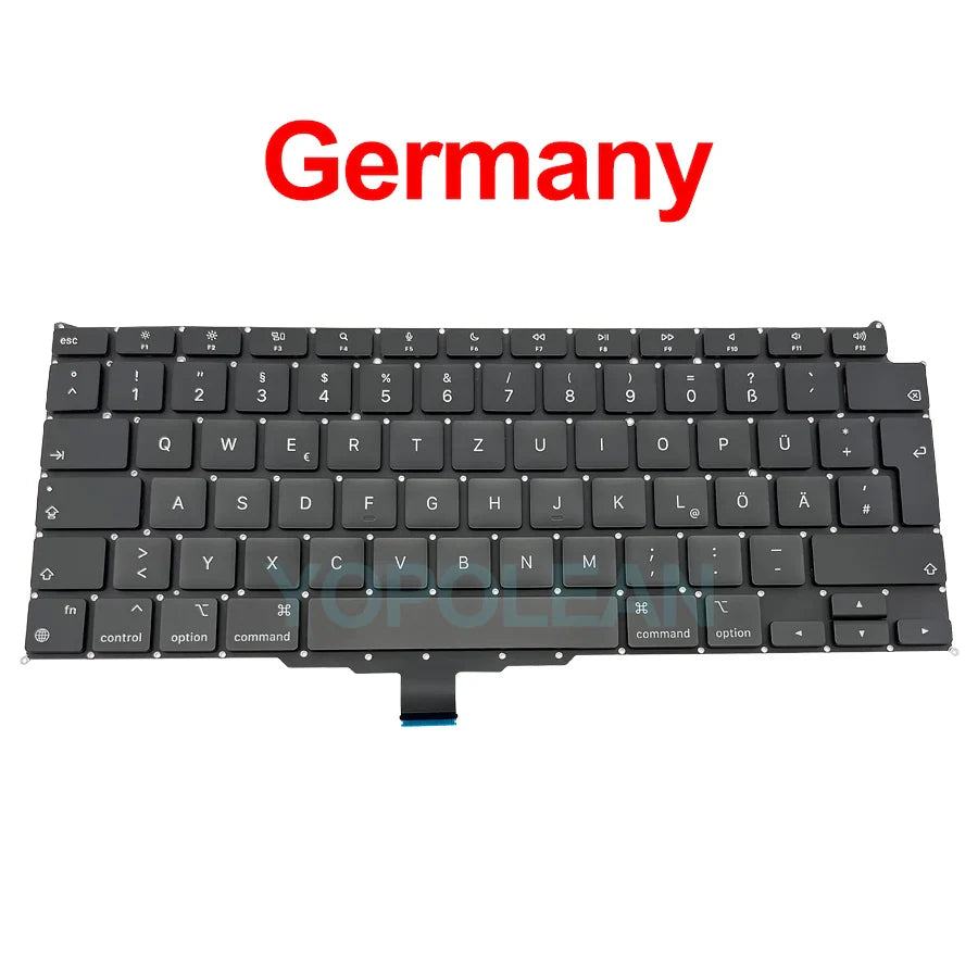 New Laptop A2337 Keyboard For Macbook Air 13" M1 A2337 Keyboard Replacement US UK FR SP IT DE RU AE Layout 2020 Year