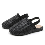 Spring Summer Girls Shoes Weaven Knitted Design Children Flat Shoes Kids Summer Sandals Princess Sweet Soft Fashion For Toddlers