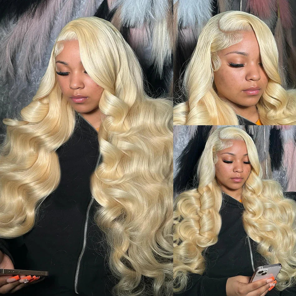 Rosabeauty HD Glueless 13x6 613 Body Wave Honey Blonde Lace Frontal Human Hair Wig Brazilian Color 13x4 Lace Front Wig For Women