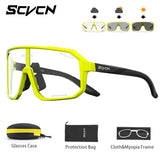 SCVCN Photochromic Men Cycling Sunglasses UV400 Sports Bicycle Women Running Hiking Glasses Road MTB Eyewear Goggles with Case