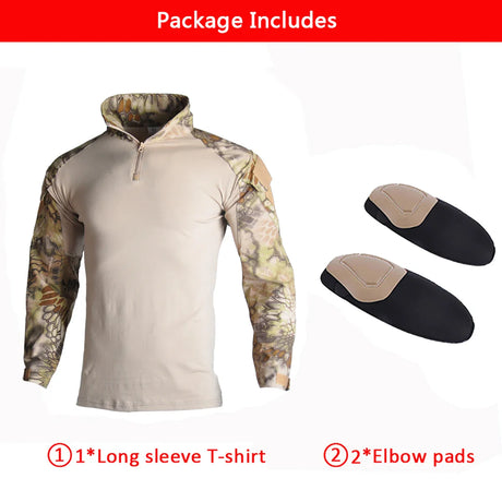 Tactical Combat Shirt Military Uniform Army Clothing Tatico Tops Airsoft Multicam Camouflage Hunting Clothes Long Shirt Mens 8XL