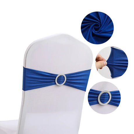 10pcs/set Ribbon Bowknot Hotel Multifunctions Solid Color Dining Chair Sashes Wedding Banquet Party Decorations Hote Home Decor