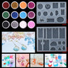 16 Styles Epoxy Casting Molds Set Silicone UV Casting Tools Kits Resin Casting Molds For Jewelry Making DIY Earring Findings