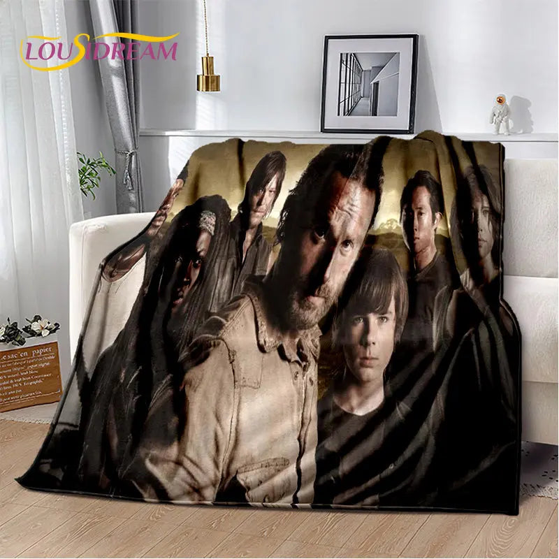 The Walking Dead Horror Soft Plush Blanket,Flannel Blanket Throw Blanket for Living Room Bedroom Bed Sofa Picnic Cover Bettdecke