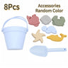 8Pcs Summer Beach Toys for Kids Soft Silicone Sandbox Set Beach Game Toy for Send Children Beach Play Sand Water Play Tools Swim