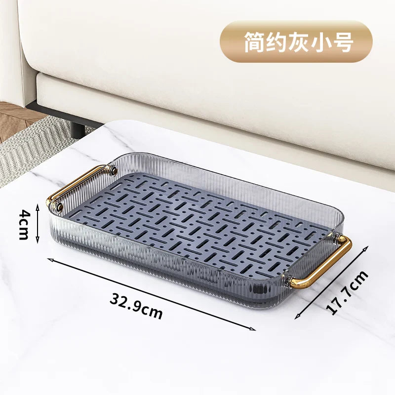 Luxury Modern Tea Tray Kettle Coffeeware Teaware Kitchen Plate Plastic Tray Serving Food Bandeja Plastico Tea Cup Accessories