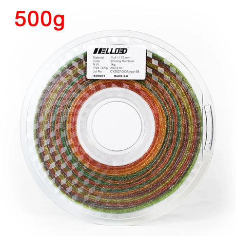 3D Printer Filament PLA 1.75mm Glittering Shining Rainbow Sublimation 3D Printing Material Sparkle Black Purple Blue Gold Orange