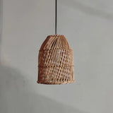 Classical Bamboo Weaving Chandelier Lamp Handmade Pendant Light Hanging LED Ceiling Fixtures Rattan Woven Home Bedroom Decors