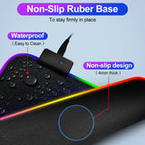 DIY Mouse Mat Custom LED Light Gaming Mouse Pad RGB Anime Large Keyboard Rubber Base Computer Carpet Desk Mat PC Game Mouse Pad