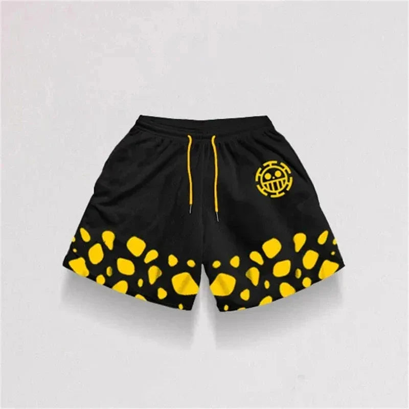 Anime Shorts Men Gym Quick Dry Mesh Running Sport Shorts Summer 3D Print Casual Beach Short Pants Workout Fitness Sweatpants 6XL