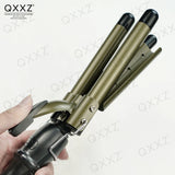 QXXZ 19mm Hair Curler Professional Three Tube Wave Perm Beauty Styling Appliances Ceramic Household Curly Hair Tool