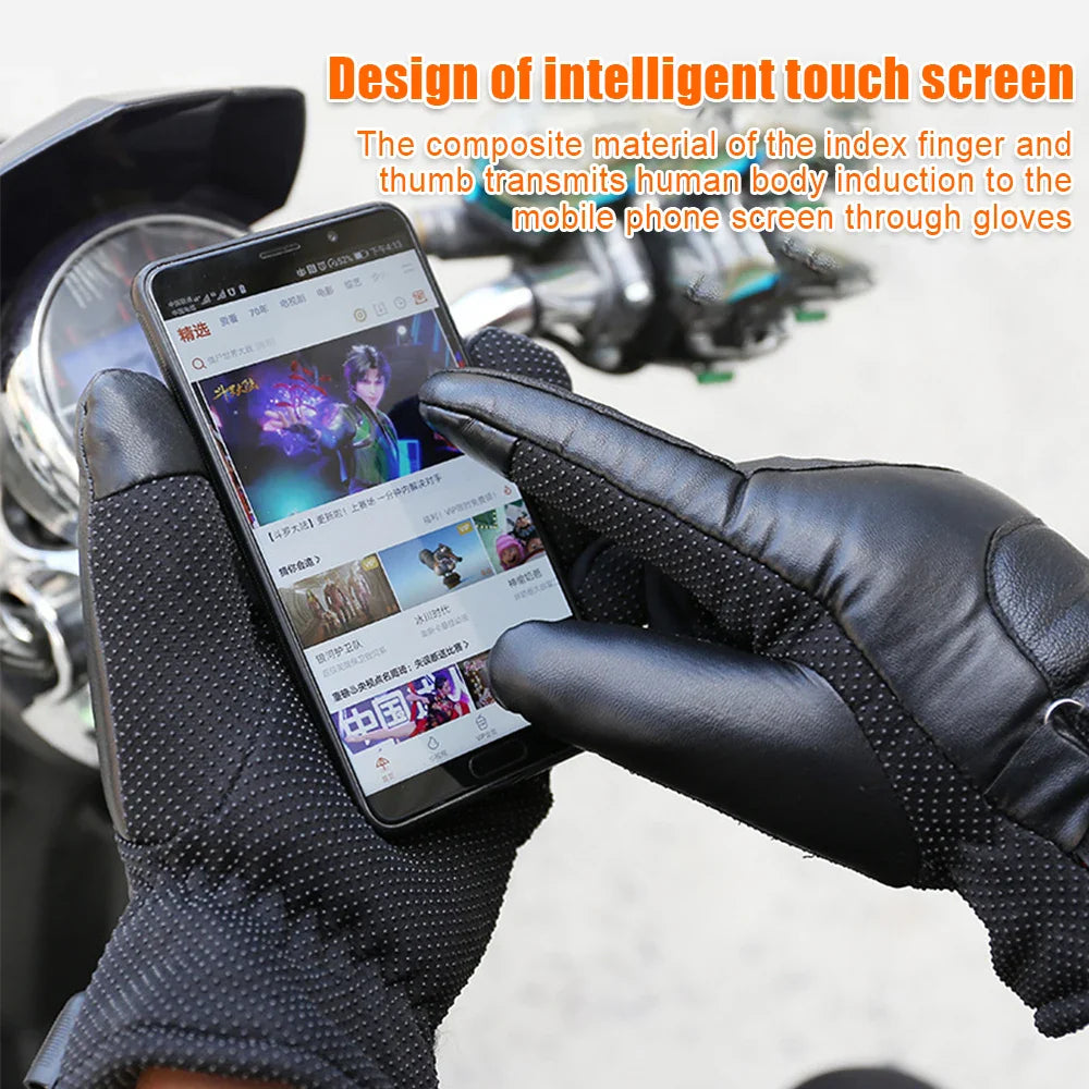 Moto Gloves Motorcycle Electric Heated Gloves Windproof Cycling Skiing Warm Heating Glove USB Powered Touch Screen Heating Glove