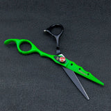 6" Black Green Hair Scissors Barber Hairdressing Tools Barber Thinning Shears Japanese Hair Cutting Scissors Salon Barbersupply