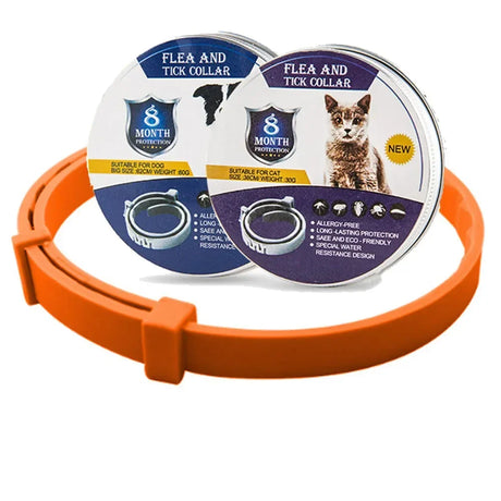 Adjustable Dog & Cat Collar Flea & Tick Prevention Pet Collar Pest Control Protect Rubber Flea Killer Collar Pet Cat Accessories