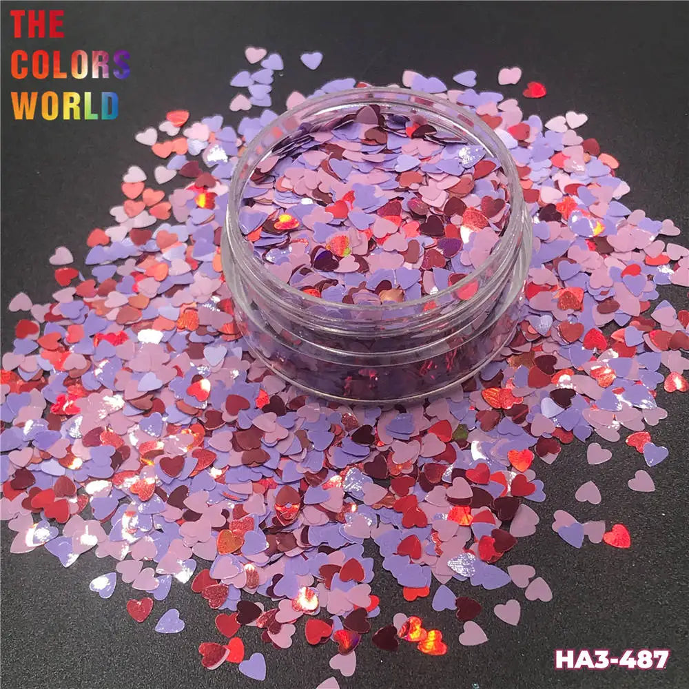 TCT-063 Valentine's Day Mix Heart Glitter Nail Art Decoration Cosmetics Makeup Facepaint  Body Art Glitter Nail Salon Decoration