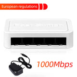 10/100 / 1000Mbps Mini Gigabit Network Switch 5 Port Ethernet Switch Internet Splitter Desktop RJ45 Hub