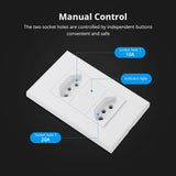 Zemismart Tuya Zigbee Smart Brazil Socket 10A 20A Two Brazil Outlets Alexa Google Home Smart Life App Control