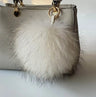 Big Size 15cm Real Fox Fur Ball Keychain Natural Raccon Fur Tassels Leather Strap Key Chain Ring Pendant For Women Charm f278