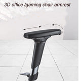 Adjustable 3D Office ArmChair Replacement 3 Holes Armrest Handle Spare Part For Gaming Computer Chair Furniture Accessory A Pair