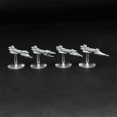 4Pcs Human Navy Firebird Frigate Resin Model Unpainted Battleship Figurines Miniature RPG TableTop Games War Chess Game