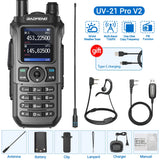 Baofeng UV-21 PRO V2 Walkie Talkie Wireless Copy Frequency 16 KM Long Range TYPE-C Two Way Radio Ham CB Radio UV-5R UV-17