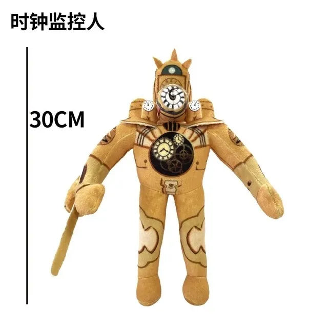 Newest Skibidi Toilet Clockman Titan TV Man Speakerman Plush Toys Horror Game Cartoon Stuffed Doll Kids Birthday Christmas Gifts