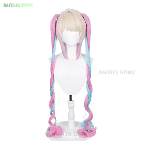 NEEDY GIRL OVERDOSE KAngel Cosplay Costume Lolita Shoes Coat Skirt Uniform Wig Hallowmas COS Laser Color Skirts Ribbon Wig